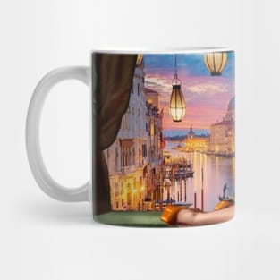 Carnival Day in Venice and Masked Woman Mug